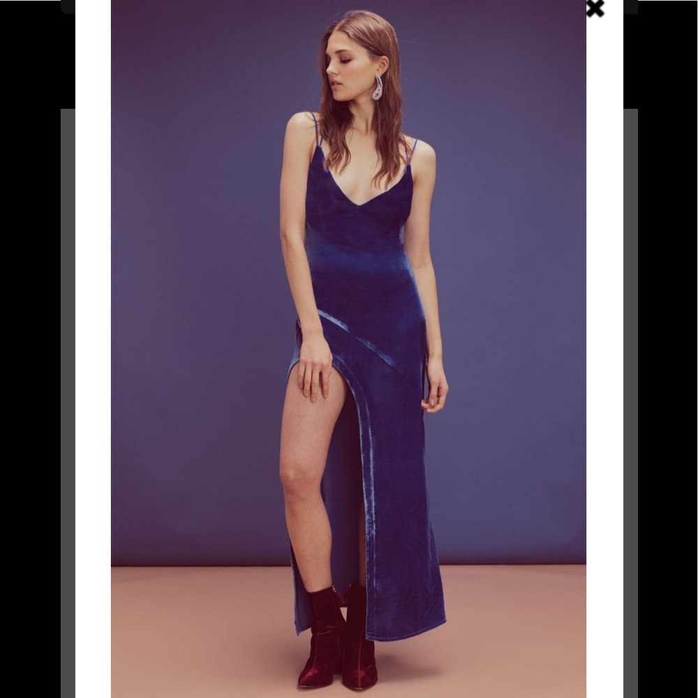 For love & lemons Nadine velvet maxi dress XS